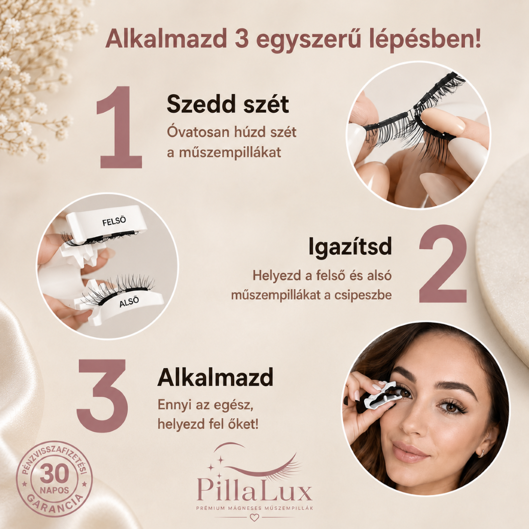 PillaLux™ Mágneses Műszempilla Szett